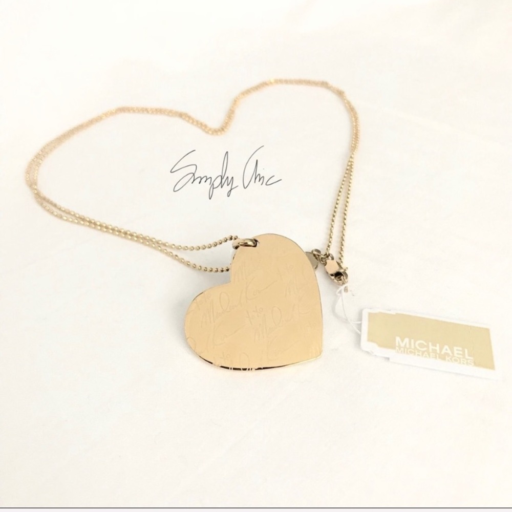 NWT authentic MK gold tone heart pendant - Picture 5 of 6
